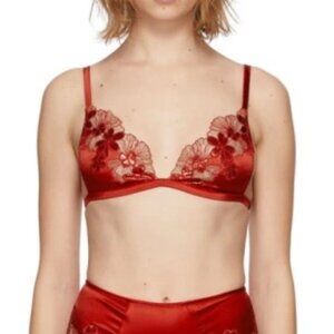 Fleur du Mal Red Violet Triangle Bra